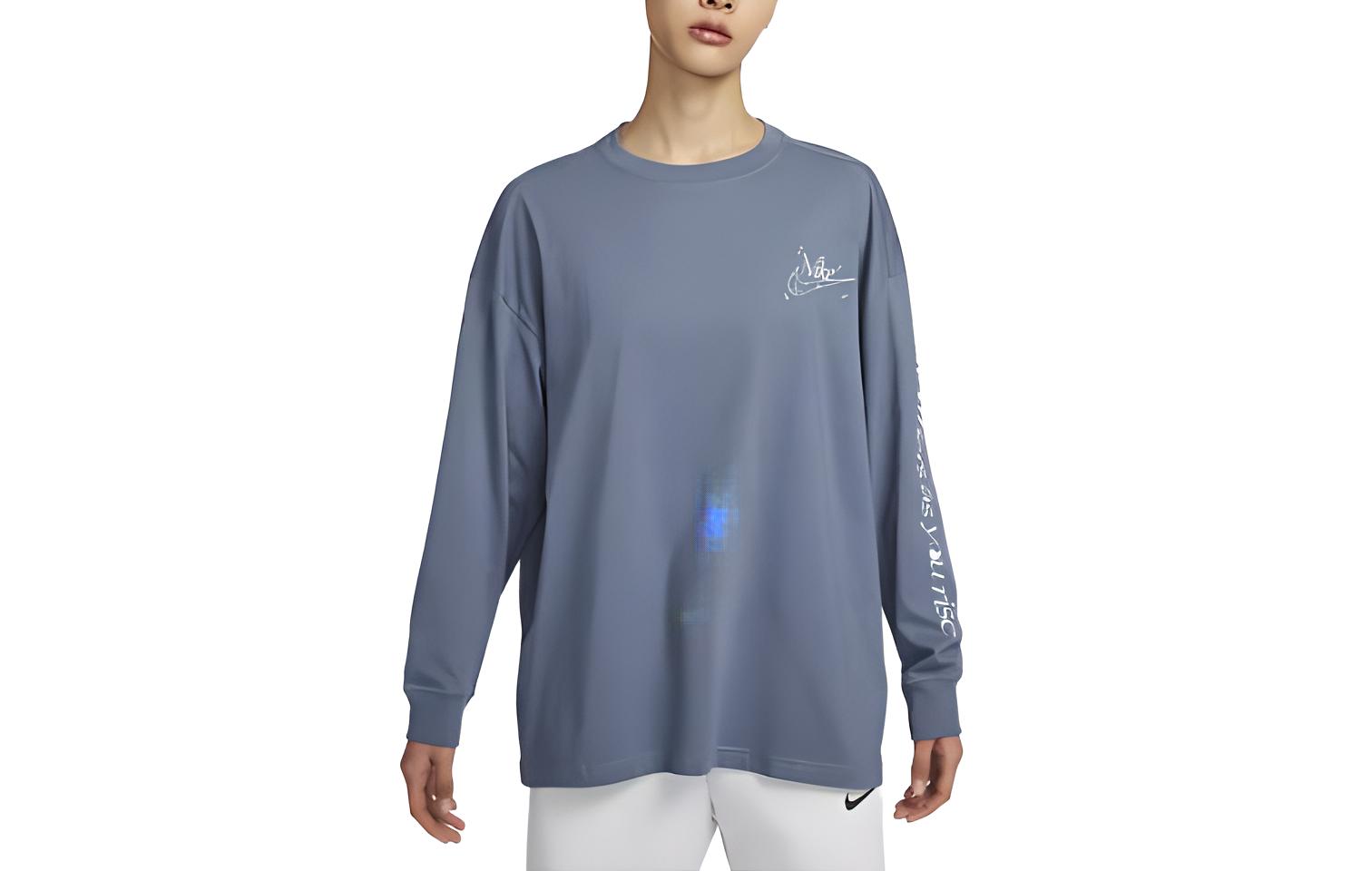 

Nike Drop Shoulder Sleeve T Shirt Women s Fen Blue DX7935-425 M