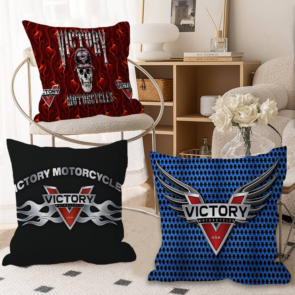 V-Victorys Motorcycles Racing Pillow Cover Design Cushion Cover Decor Holiday Decorati