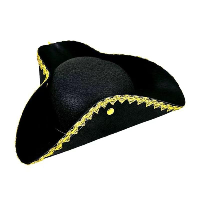 Cappello da Pirata Caraibico Regolabile Unisex Cappello con Emblema del Teschio Cappello da Pirata Cappello da Costume per Feste in Costume e Giochi di Ruolo