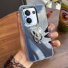 Luxury Bling Rhinestone Heart Ring Bracket Clear Phone Case for Vivo V60 Stand Cover