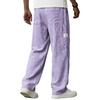 2026 Spring/Summer New Men's Solid Color Breathable Cotton-Linen Pocket Casual Trousers