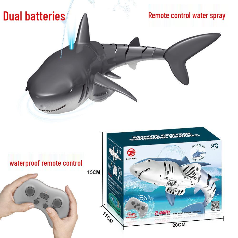 2.4G Remote Control Electric Shark Toy - Wireless Charging Water Toy for Kids