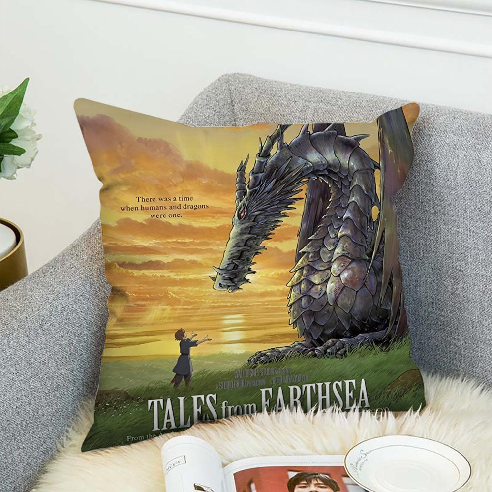 Tales From Earthsea Pillow Case For Car Sofa Decorative Home Double-sided Print Plush Square Throw Pillow Cushion Cover