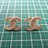 [Pre-owned] CHANEL Coco Mark Rhinestone Earrings/j55-47