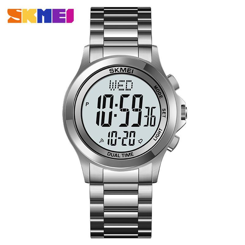 SKMEIMoment Beauty Business Men's Stainless Steel Waterproof Watch Luminous Chronograph Hot Selling Electronic Watch
