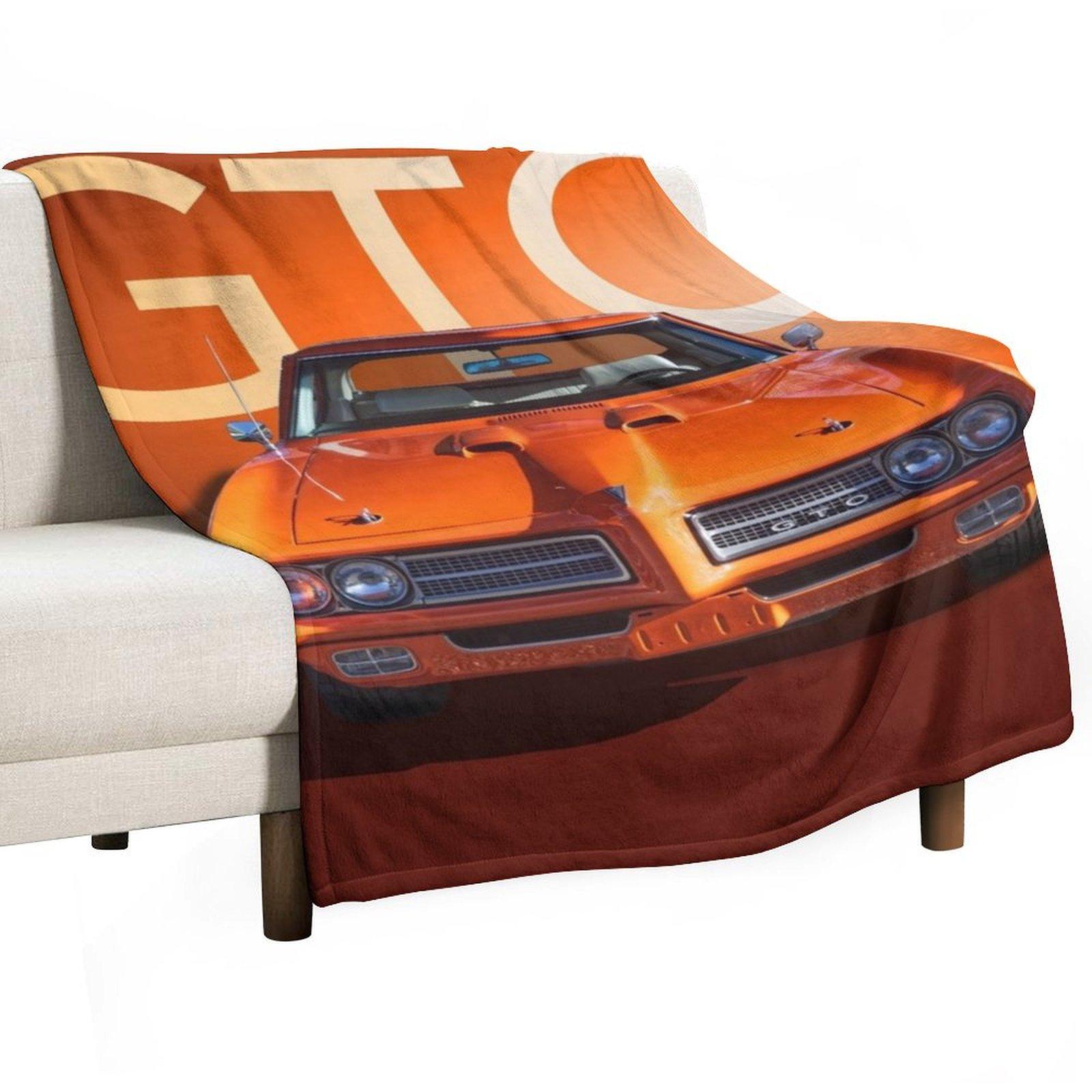 1969 Orange GTO Throw Blanket Bed covers Soft Beds Nap Polar Blankets 30x40in