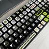Graue Kuppel mit grünem Blitz-Thema Tastenkappen für Esports-Gaming: Benutzerdefiniertes helles mechanisches Tastatur