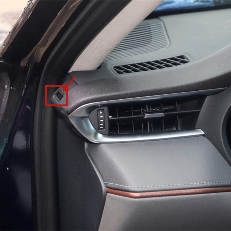 Vorderer Seitenlüftungsgitter-Zierleiste Innenverkleidung Metallabdeckung für Toyota Venza Harrier XU80 Styling-Aufkleber Zubehör