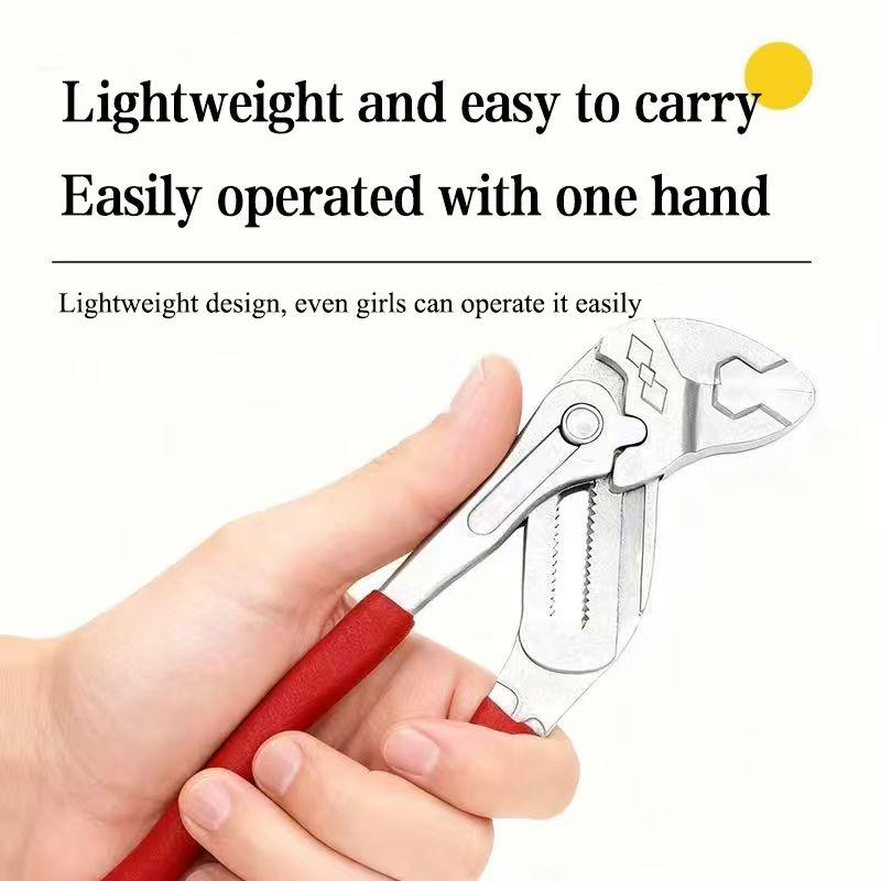 10‘’ Multifunctional Adjustable Wrench Press Pliers Eagle Beak Water Pipe Pliers Clamp Large Opening Plumbing Household Tools