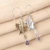 Natural Iolite Gemstone 925 Sterling Silver Jewelry Handmade Fish Earrings 2.17" EE-148-5