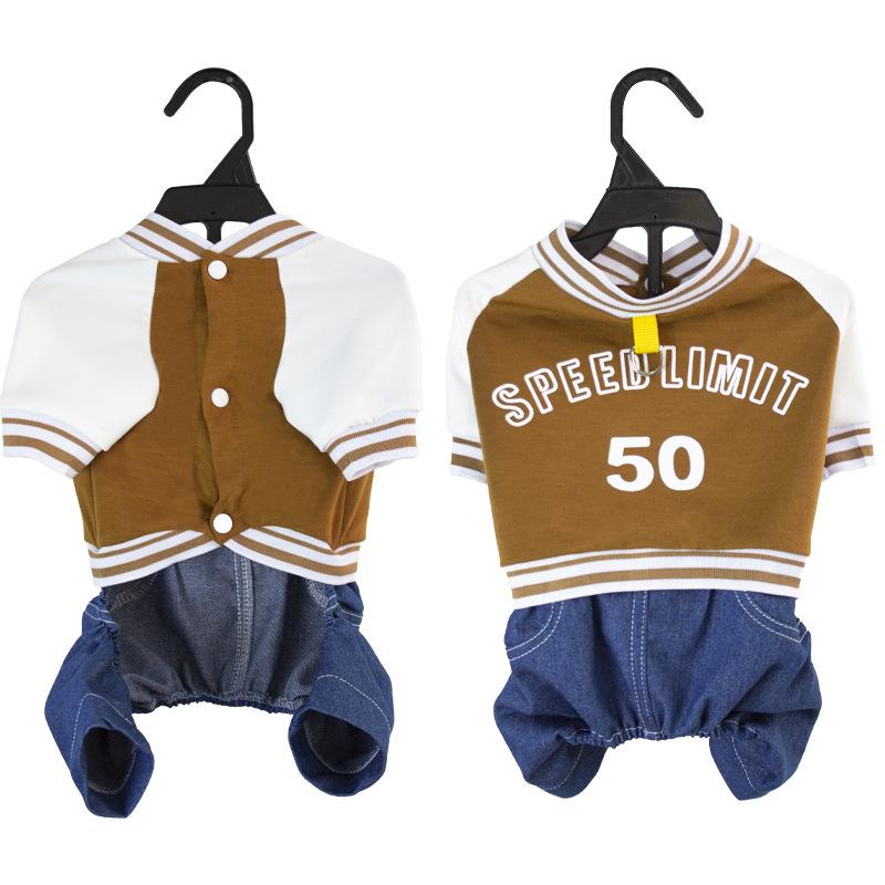 

Комбинезон для домашней собаки Удобная одежда для питомца для маленьких и средних собак Чихуахуа Йоркширский терьер Тедди Одежда Щенок Спортивная одежда Товары для питомцев S кофейный