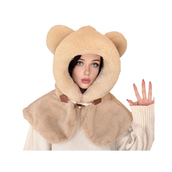 Women Hat Knitted Windproof Warm Elastic Solid Color Thermal Winter Hat Hiking Outings Traveling Shopping Daily Wear