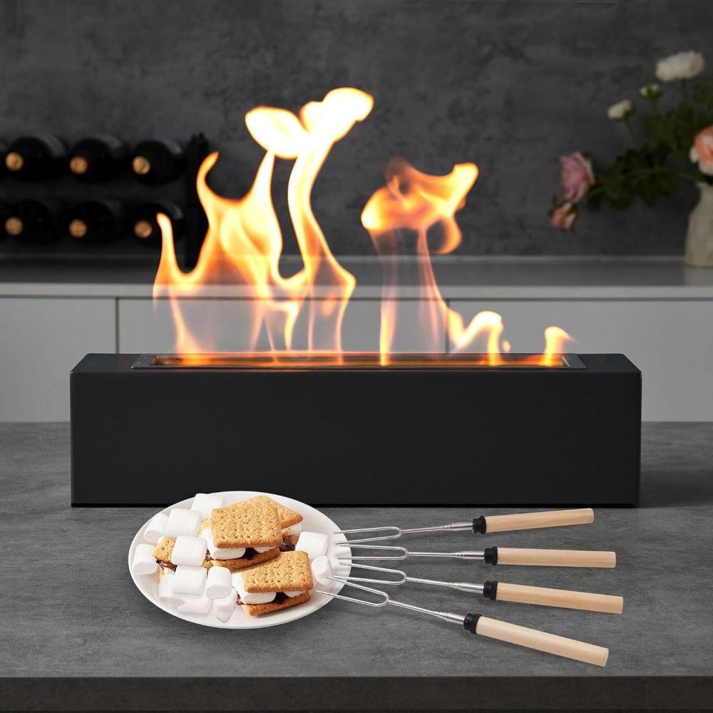 Safer Tabletop Fire Pit Smokeless Portable Smores Maker Small Ethanol Fireplace  Housewarming