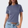 Magliette da Donna Manica Corta Girocollo Top Primaverili Casual Larghe Basic