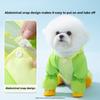 Dog Cute Lion Shape Traction Four-legged Raincoat Medium and Small Dog Teddy Going Out Rainproof Clothes Pet Poncho