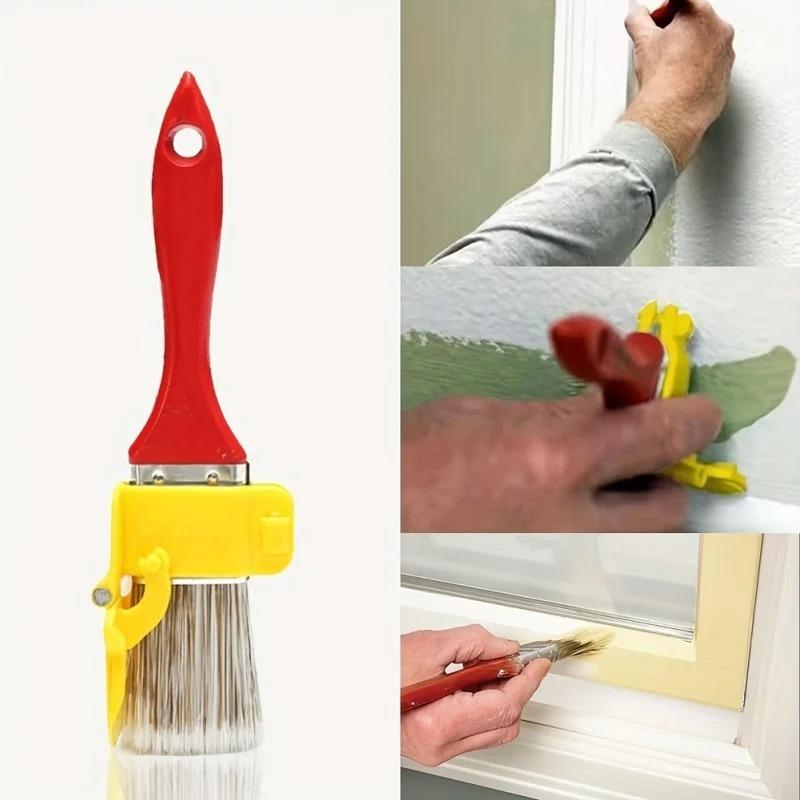 2 Pezzi Pennello per Bordi Pennello per Pittura Strumento per Trattamento Pareti Pennello Multiuso Pennello per Rifinire i Bordi Pennello Taglio Separatore Colore Lattice Pennello