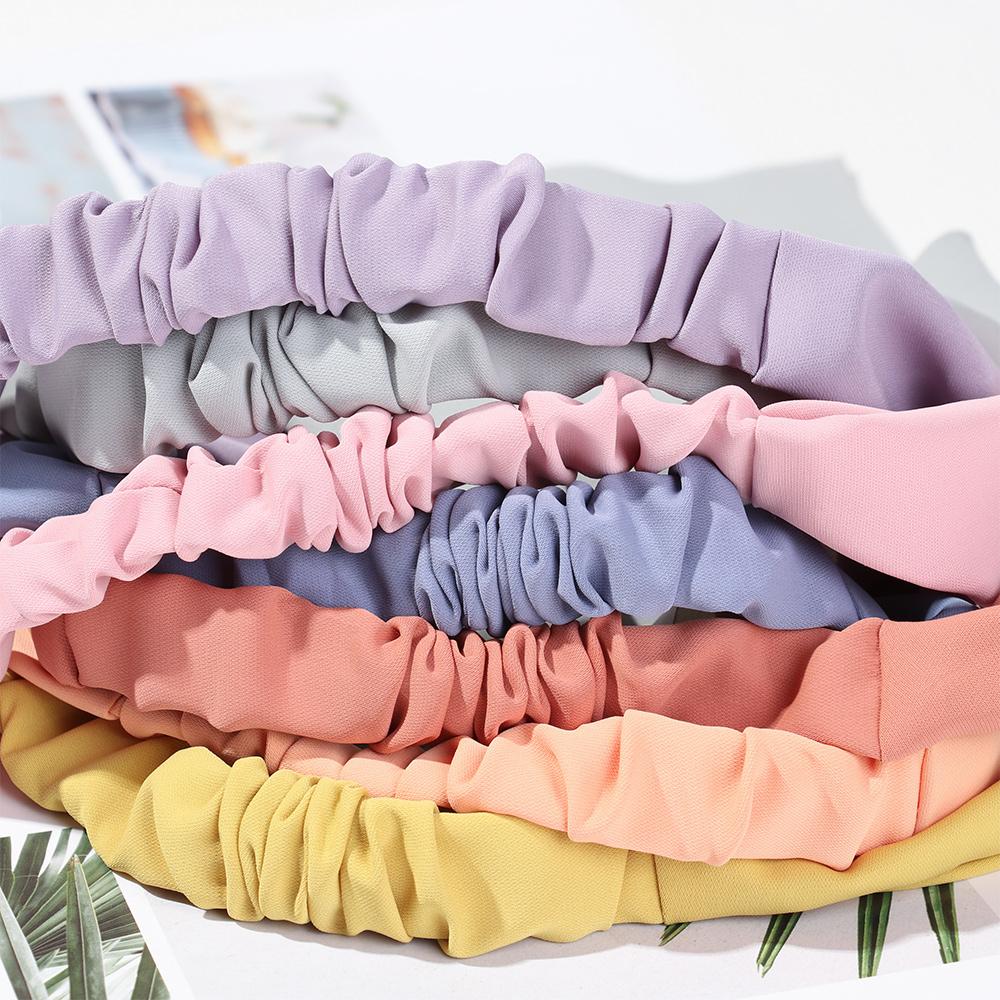 Cute Headband Solid Color Headband Turban Headwrap Hair Bands Triangle Hair Scarf
