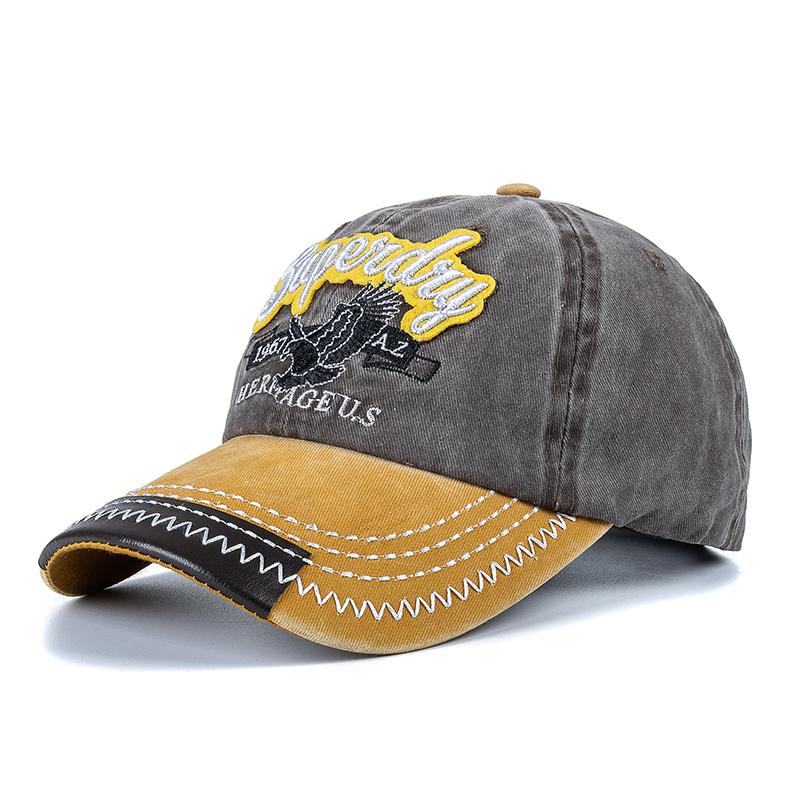 New Unisex Cap Washed Cotton Superday Embroidery Baseball Cap Outdoor Casual Color Matching Hats For Women Men Shading Cap