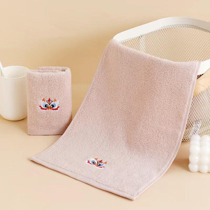 2026 Год Китайского Нового года 25x50см Однотонное Хлопковое Мультяшное Вышитое Детское Ручное Полотенце 25x50cm