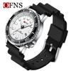 OFNS Men's Casual Waterproof Quartz Wristwatch - Fashionable, Luminous, Simple Design with Shrimp Skin Pattern