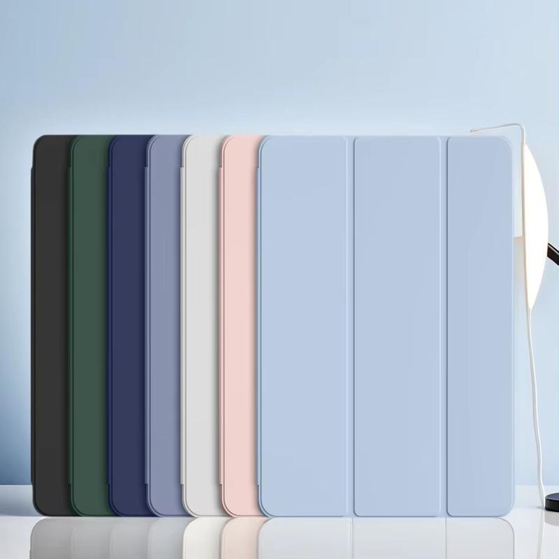For iPad Air Pro Mini 10.9 11 9.7 10.2 8.3 12.9 13 11th 10th 9th Generation Trifold Stand Flip Smart Cover Soft Pencil Holder
