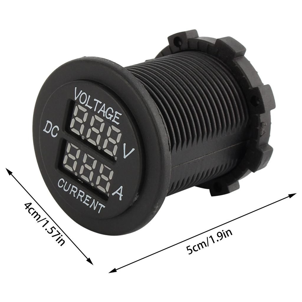 Car Motorcycle  12-24V Dual LED Digital Voltmeter Ammeter Amp Volt Meter Guage Motorcycle Dual LED Voltmeter Ammeter