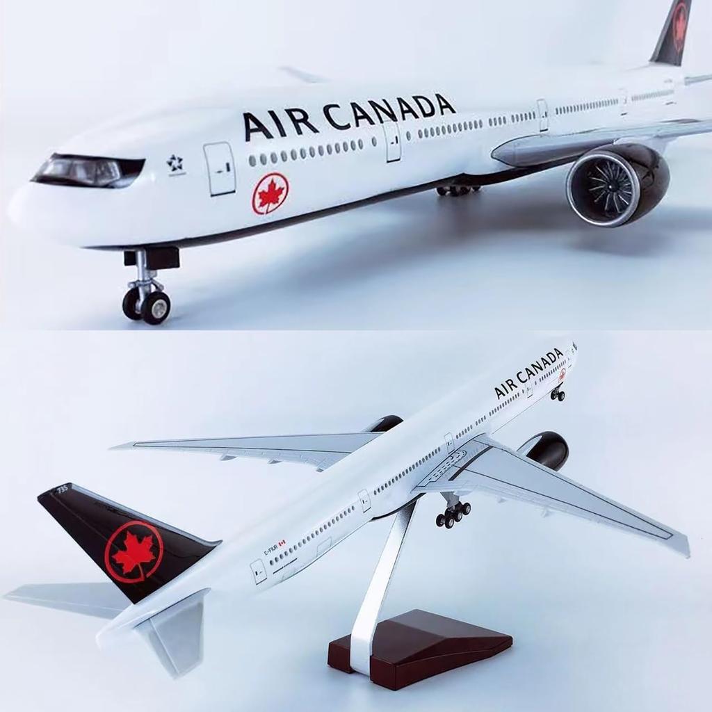 Replica Aircraft Models 47cm Scale Resin Aircraft Model Air Canada for B777 1:157 Simulation Miniature Airplane Model(NO Light)
