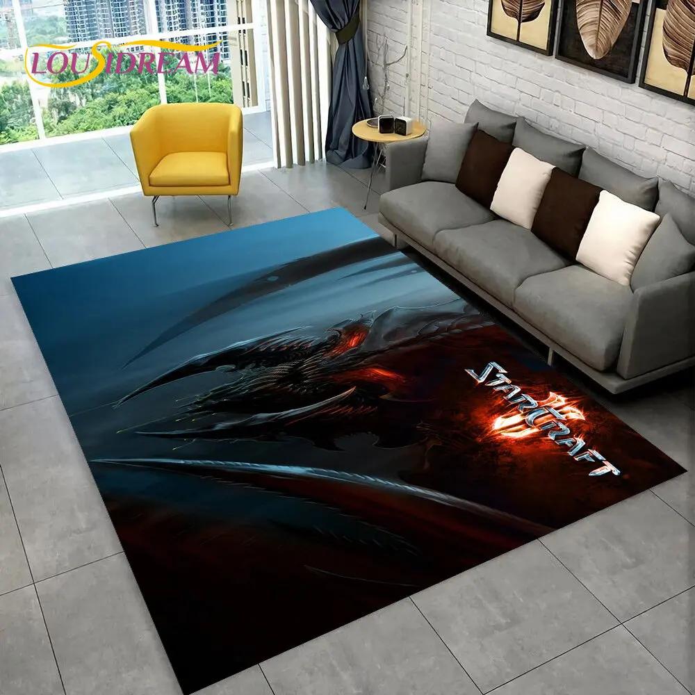 3D HD StarCraft Game Gamer PC Area Rug,Carpet Rug for Home Living Room Bedroom Sofa Doormat Decor,kids Play Non-slip Floor Mat