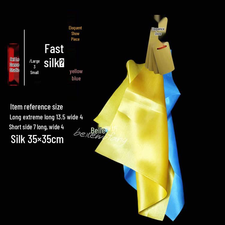 Small Square Towels for Adult Performance and Kindergarten Dance Props: Bamboo Clappers and Silk Ribbons for Eloquence Training
