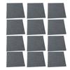 12Pcs Acoustic Panels Polyester Fiber Cutable Sound Absorption Panel for Rehearsal RoomsDark Grey