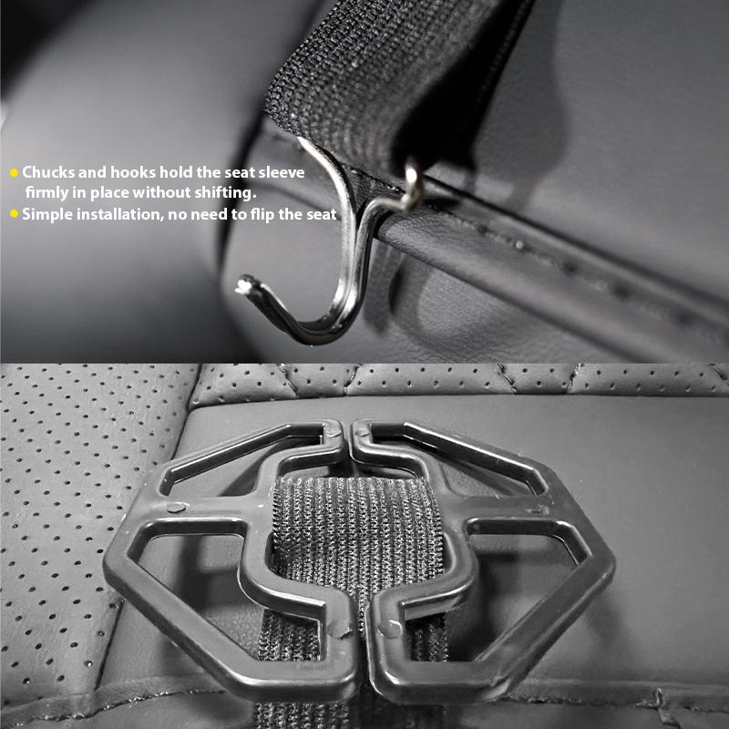 1PC Diamond-Quilted Premium PU Leather Car Seat Cover Non-Slip Breathable Universal Fit for Sedans SUVs Trucks - Seat Pad