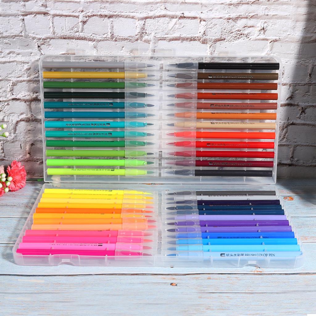 48 Colors Watercolor Brush Pens Pens Drawing Painting Brush Pen Soft Tip Brush Set