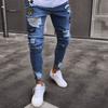 Mid-rise Button Zipper Fly Pockets Embroidery Cartoon Letter Print Men Jeans Distressed