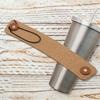 Cork PU Leather Coffee Cup Sleeve Hand Protector Cup Holder Adjustable Coffee Mug Sleeve for Coffee Tea Hot Cold Beverage