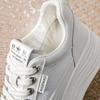 Microfiber White Platform Sneakers Women Wedge Heel Sneakers Shoes Comfy Casual Shoes