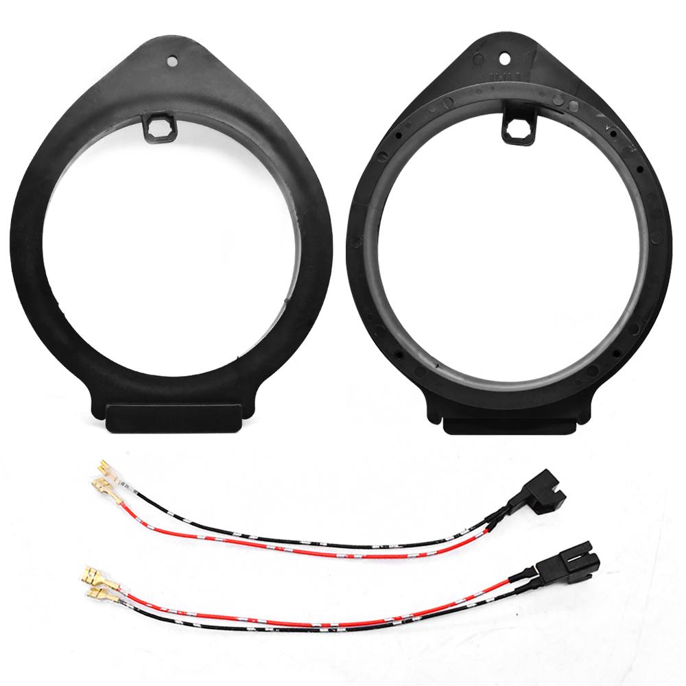 

For CHEVROLET BUICK 1 Pair 6.5in Car Front Door Speaker Adapter Brackets Black Plastic Auto Front Door Speaker Adapter Brackets