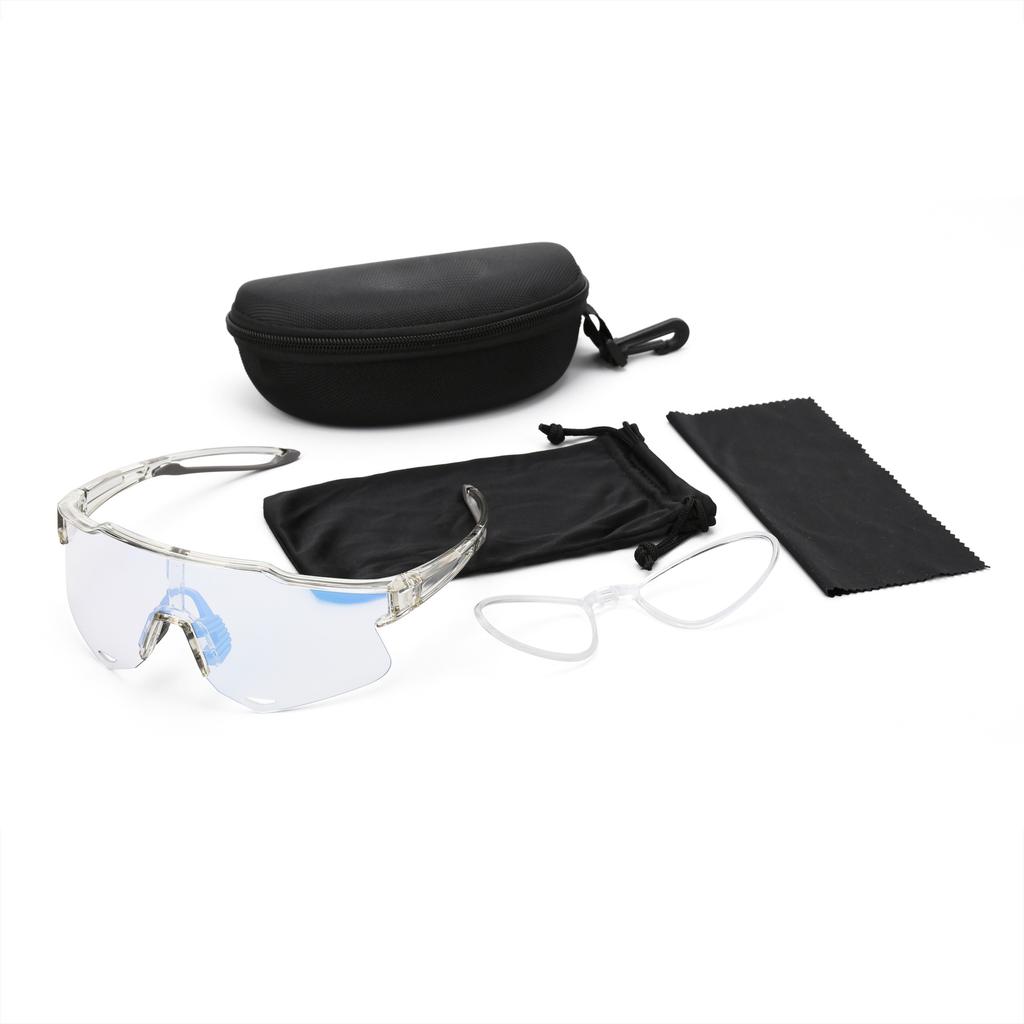 Photochromic Riding Goggles Auto Darkening Lens, UV400 Anti-Fog Windproof for Cycling Motorcycle Skiing