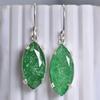 CERTIFIED 925 Sterling Silver 65 Ct Natural Marquise Green Emerald Gems Earring MY.ER-43-NS