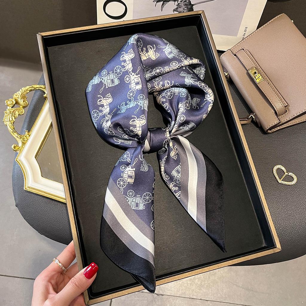 Luxury Women Mulberry Silk Scarf Fashion Pattern Design Square Scarves Bandanna Wraps Decoration Hairband