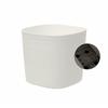 Pot with Water Reserve - GARDEN ID Respect - White 40 X 40 Cm - 100% Household Waste - 100% Recyclable - Structured Surface.