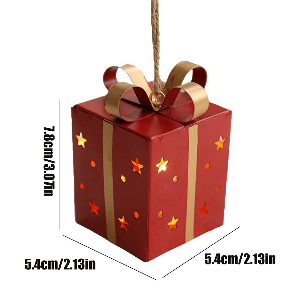 Leuchtender Eisenstern Geschenkbox Alien Anhänger Kreative Weihnachtsdekorationen Weihnachtsbaum Hängeornament