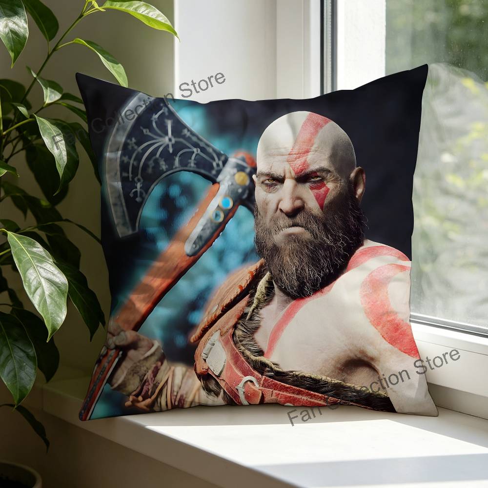 GGod of WWar Pillow Case Plush Pillow Cases Home Decoration Pillow Cover for Sofa Bed Chair Living Room