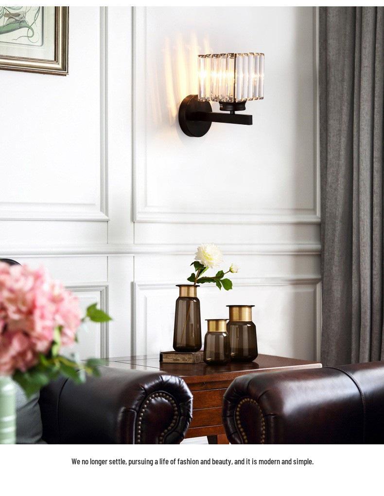 Cross-Border Crystal Wall Lamp: Modern Luxury for Living Room, Bedroom, and Aisle