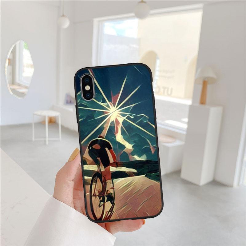 LO28 Cycling Bicycle Soft Shell Phone Case for iPhone SE X XS XR 11 16E 17 Pro Max Air 8 7 6 6s Plus