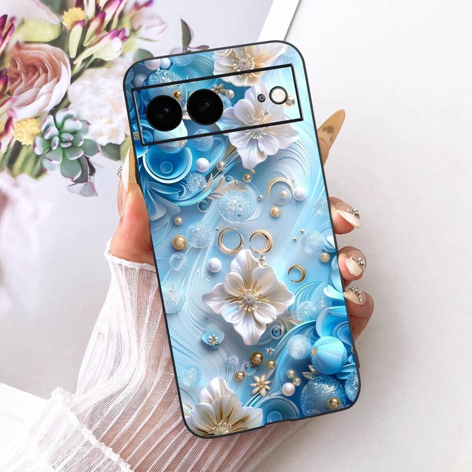 For Google Pixel 7A Case Pixel7 Pro Luxury Flower Butterfly Painted Cover Soft Silicone Case For Google Pixel 7 Pro Pixel7A Bags