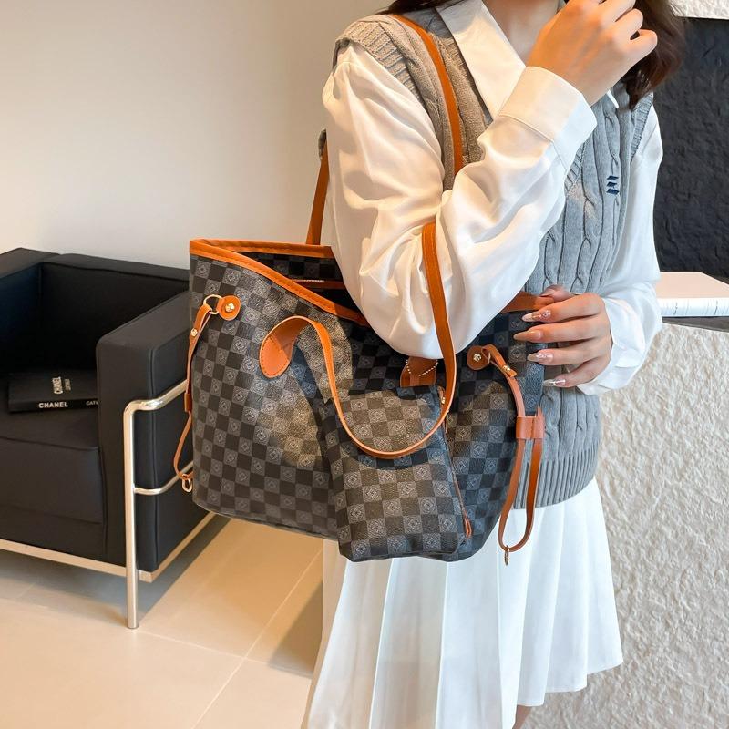 Large-capacity bag women's summer versatile 2 new trendy simple casual shoulder bag premium travel tote bag