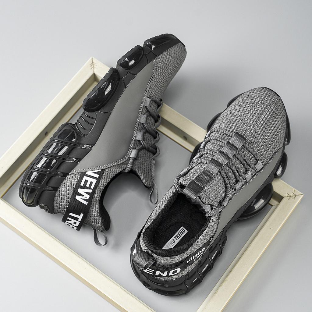 Klassische Schnürschuhe aus Mesh in großen Größen, neue Lauf-Sportschuhe, Freizeit, leicht und atmungsaktiv