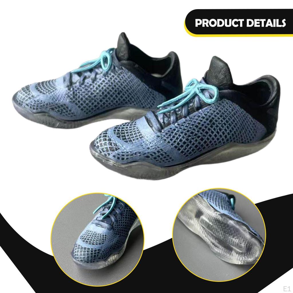 1/6 Scale Action Figure Shoes Sneakers,Miniature Dress up PVC Footwear Trendy 12" Collectible