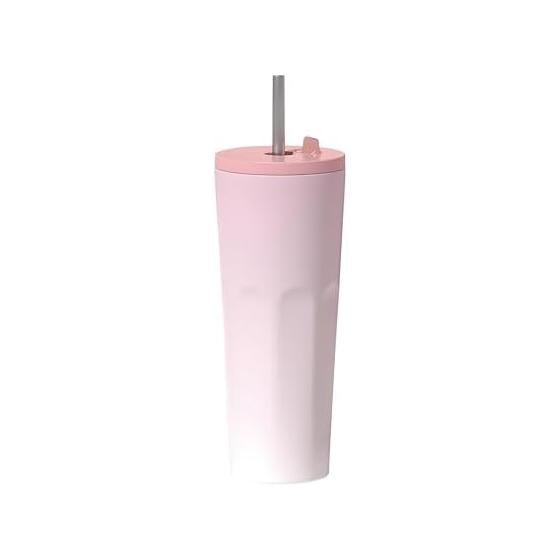 [Heat-resistant high-quality stainless steel] IOLOYU Tumbler with Lid, No Spill, Tumbler with Straw, Stainless Steel, Vacuum Insulated Coffee