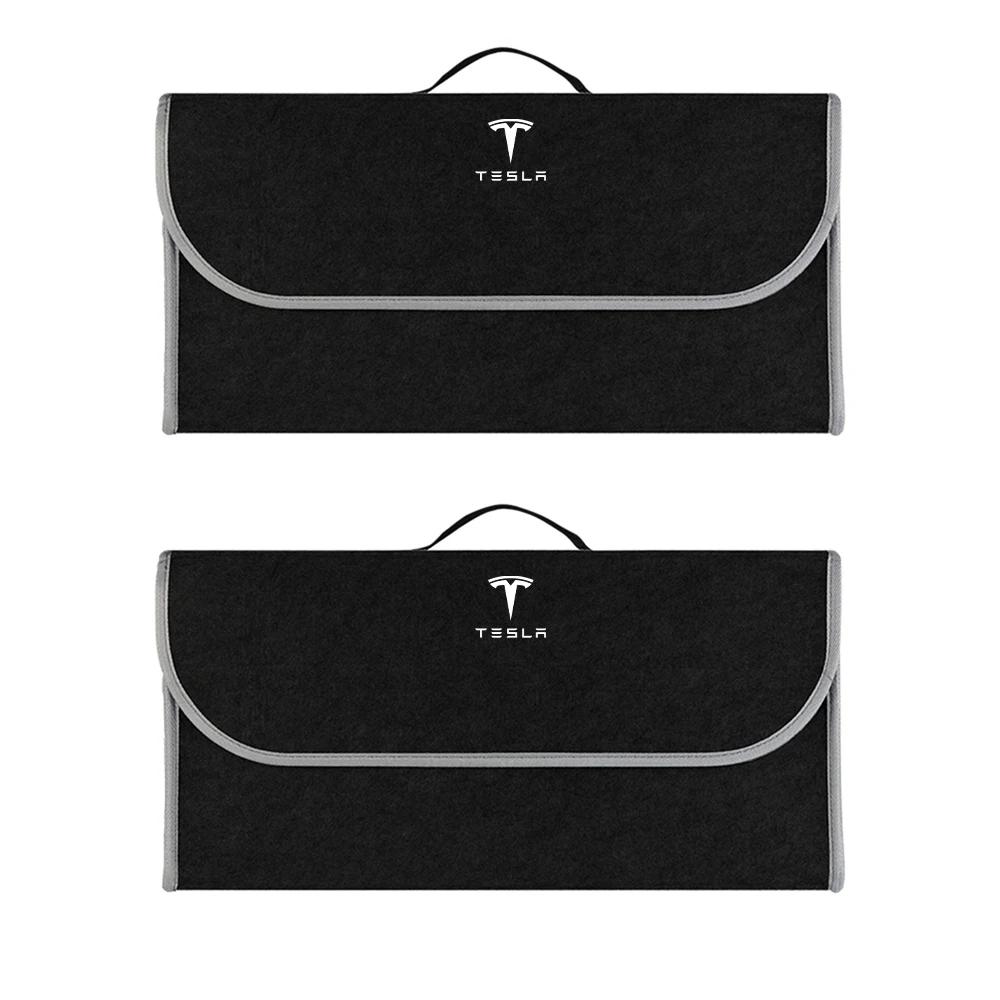 Car Sticker Tesla 1/2Pcs Car Accessories Trunk Storage Bags Travel Organizer Box For Tesla Model 3 Model Y S X 2017-2023 SpaceX